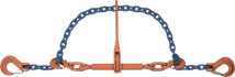 Chaîne d'arrimage RX-5H avec tendeur à rochet avec crochets de raccourcissement intégrés, grade 10